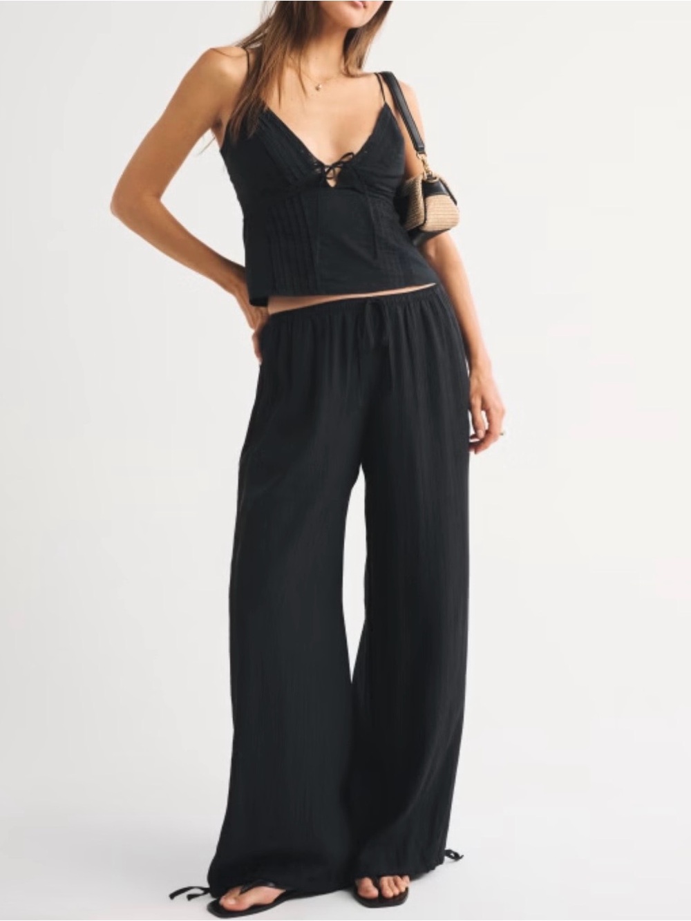 Abercrombie Convertible Crinkle Pull-On Balloon Pant